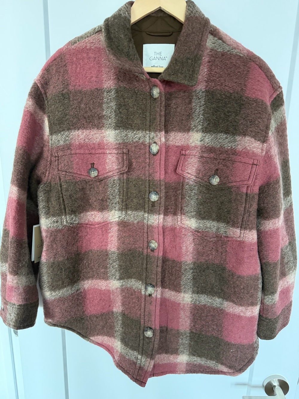 Pink & Brown Plaid Shacket